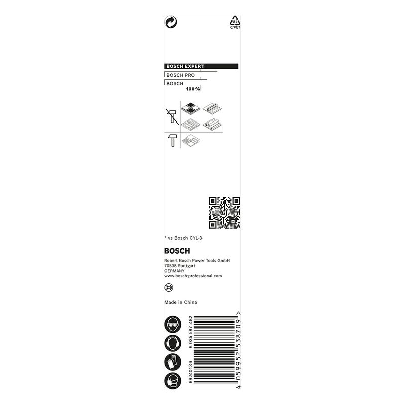 Broca Bosch EXPERT HEX-9 Multiconstruction Diâmetro6,5x60x100mm