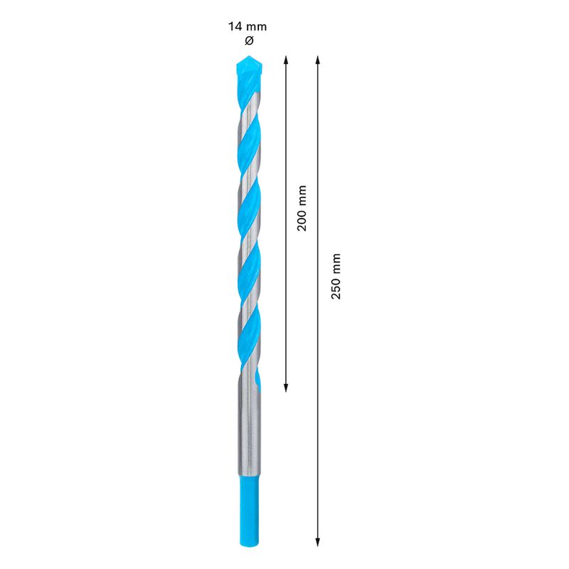 Broca Bosch EXPERT CYL-9 Multiconstruction Diâmetro14 x 200 x 250 mm