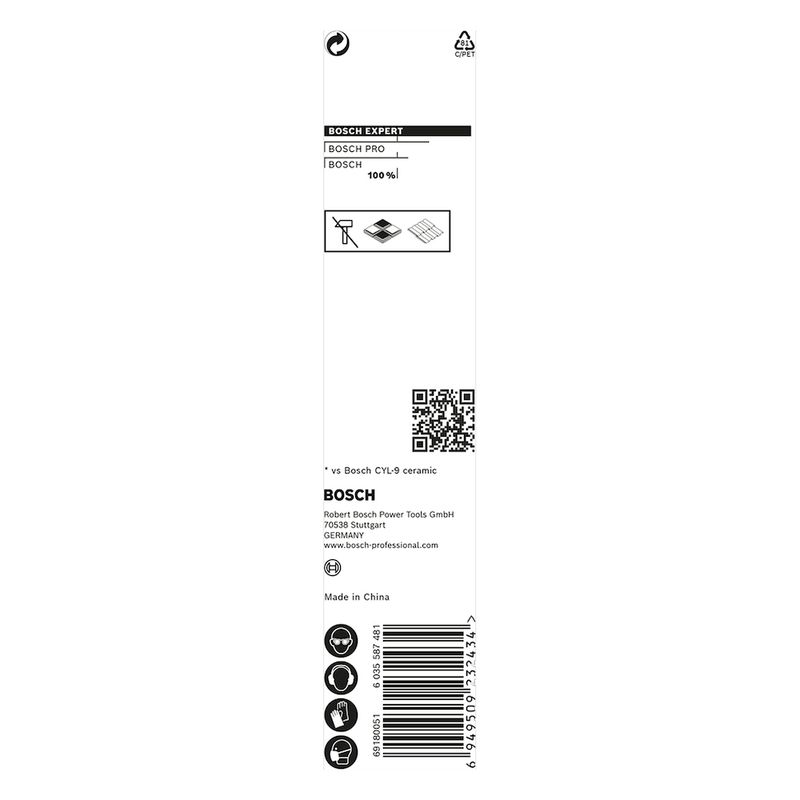 Broca para porcelanato Bosch EXPERT HEX-9 Hard Ceramic 7x90mm