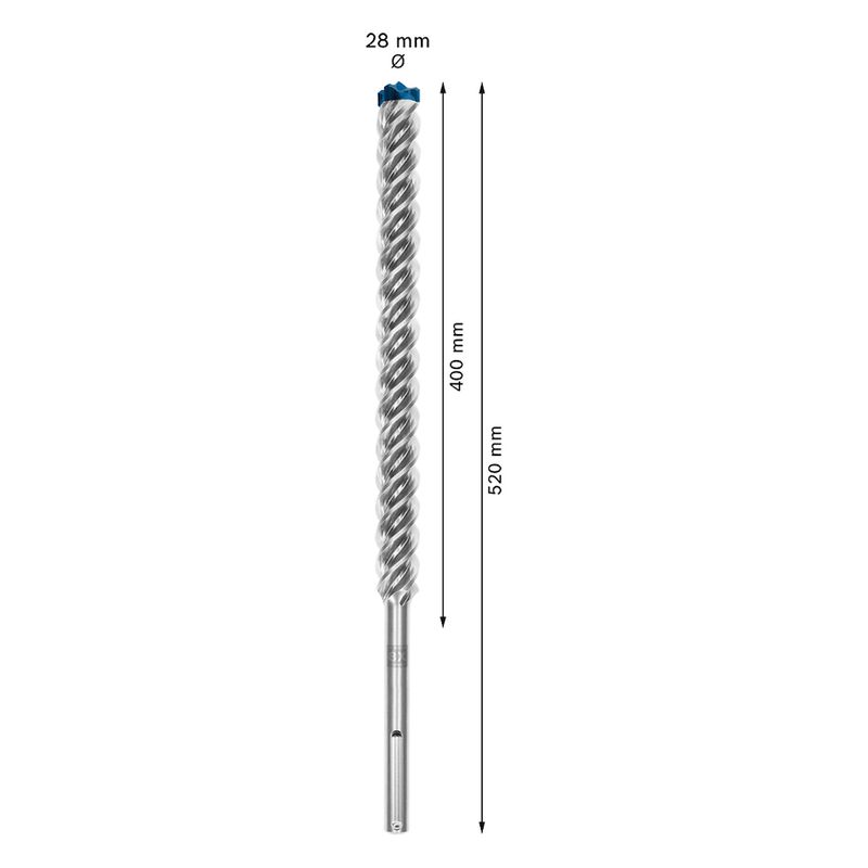 Broca para concreto Bosch EXPERT SDS Max-8X Diâmetro28 x 400 x 520 mm