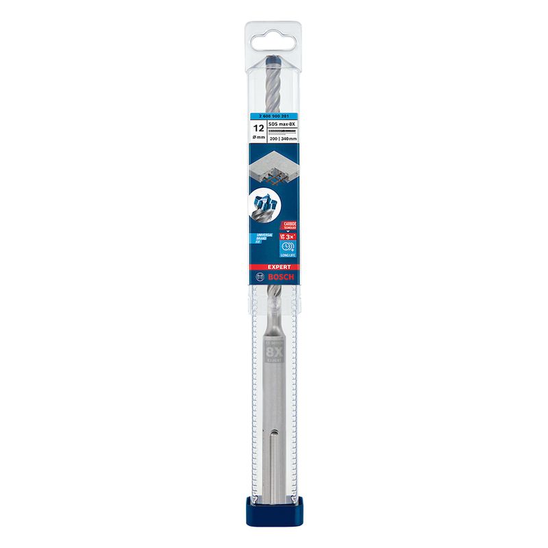 Broca para concreto Bosch EXPERT SDS Max-8X Diâmetro12 x 200 x 340 mm