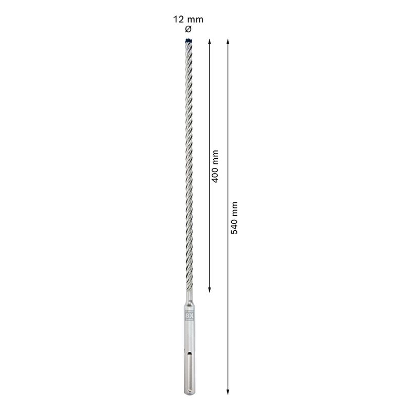 Broca para concreto Bosch EXPERT SDS Max-8X Diâmetro12 x 400 x 540 mm