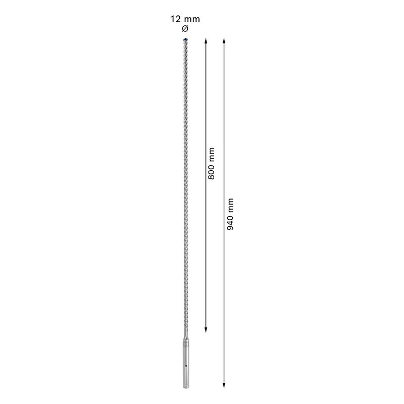 Broca para concreto Bosch EXPERT SDS Max-8X Diâmetro12 x 800 x 940 mm