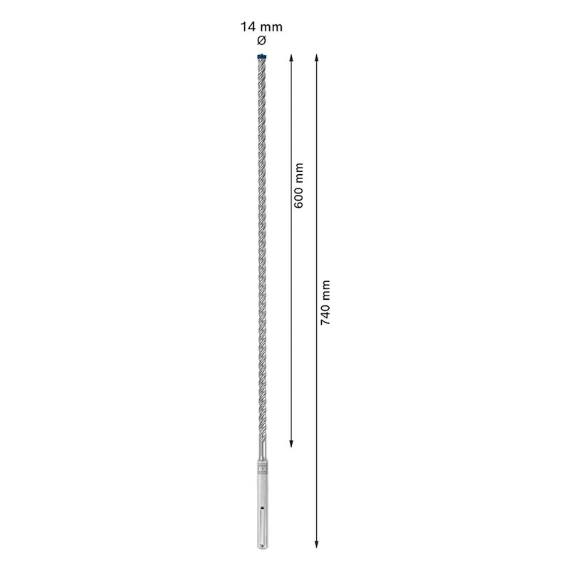 Broca para concreto Bosch EXPERT SDS Max-8X Diâmetro14 x 600 x 740 mm