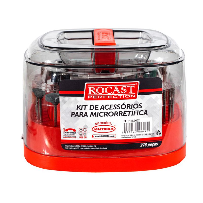 Kit de Acessórios Para Micro Retífica 276 Peças (116,0002) - Rocast