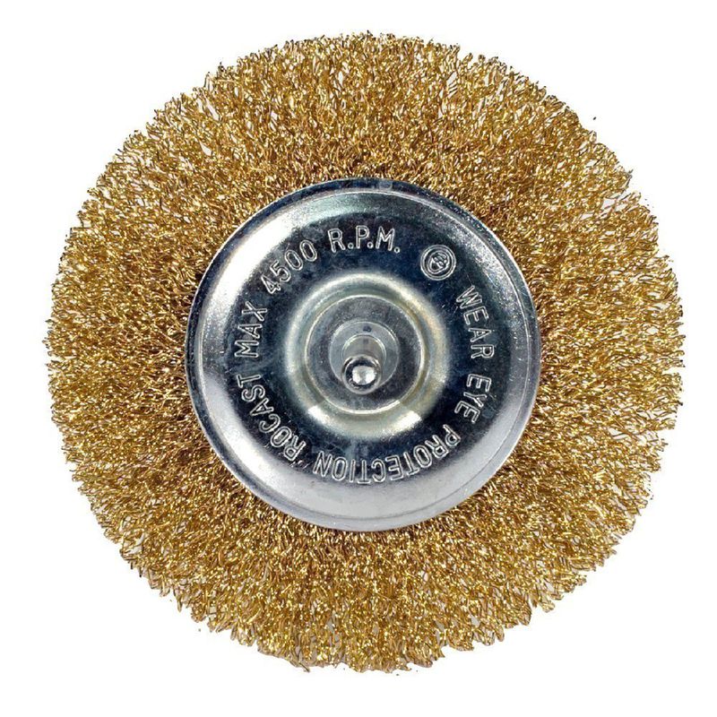 Escova Circular de Aço Latonado 100 x 12mm (319,0028) - Rocast