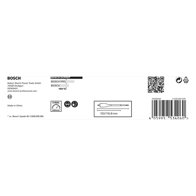 Jogo com 6 brocas Bosch EXPERT Self Cut Speed 14-24mm x 152mm
