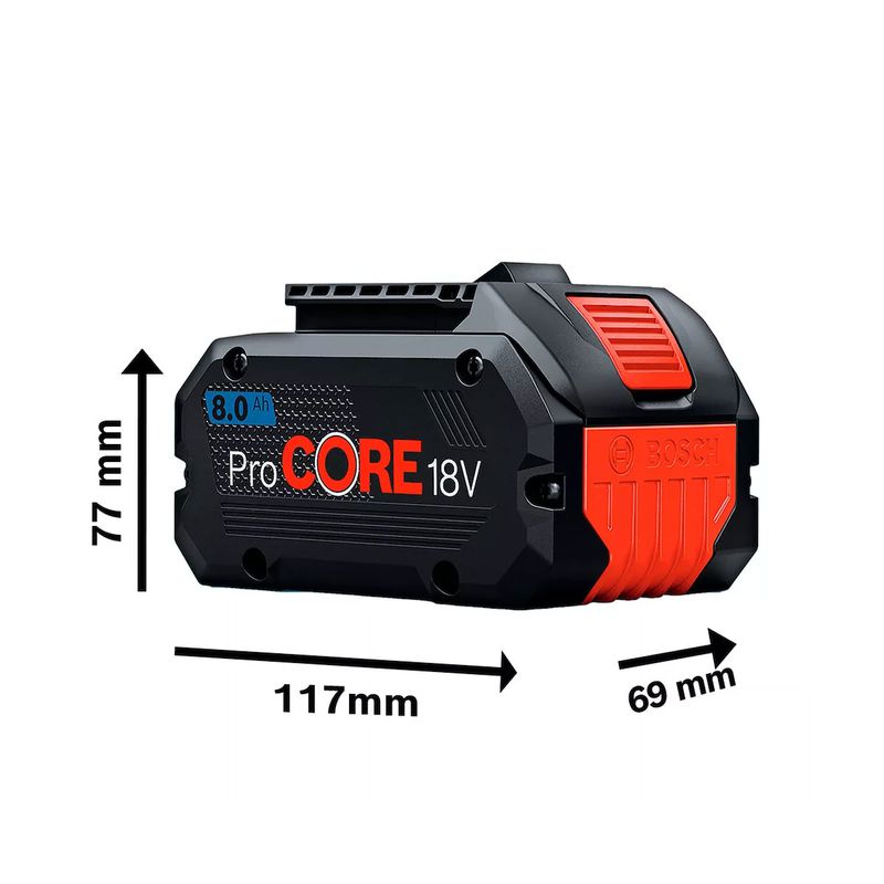 Kit Carregador Rápido 127V e 2 Baterias Procore 18V - 8,0AH (GAL 1800 CV) - Bosch