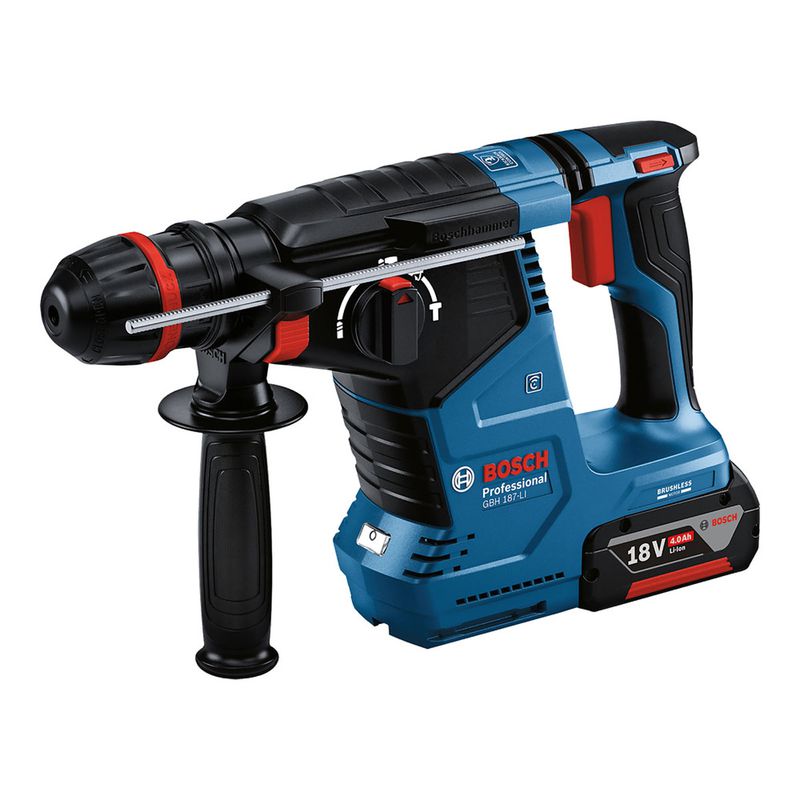 Martelete Rompedor 18V Com Maleta e 2 Baterias (GBH 187-LI) - Bosch 