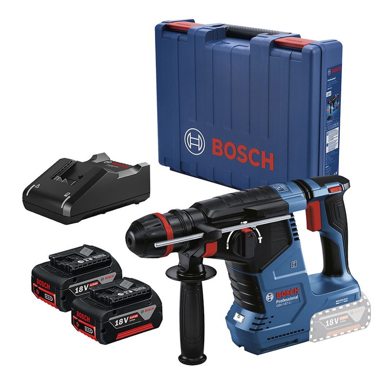 Martelete Rompedor 18V Com Maleta e 2 Baterias (GBH 187-LI) - Bosch 