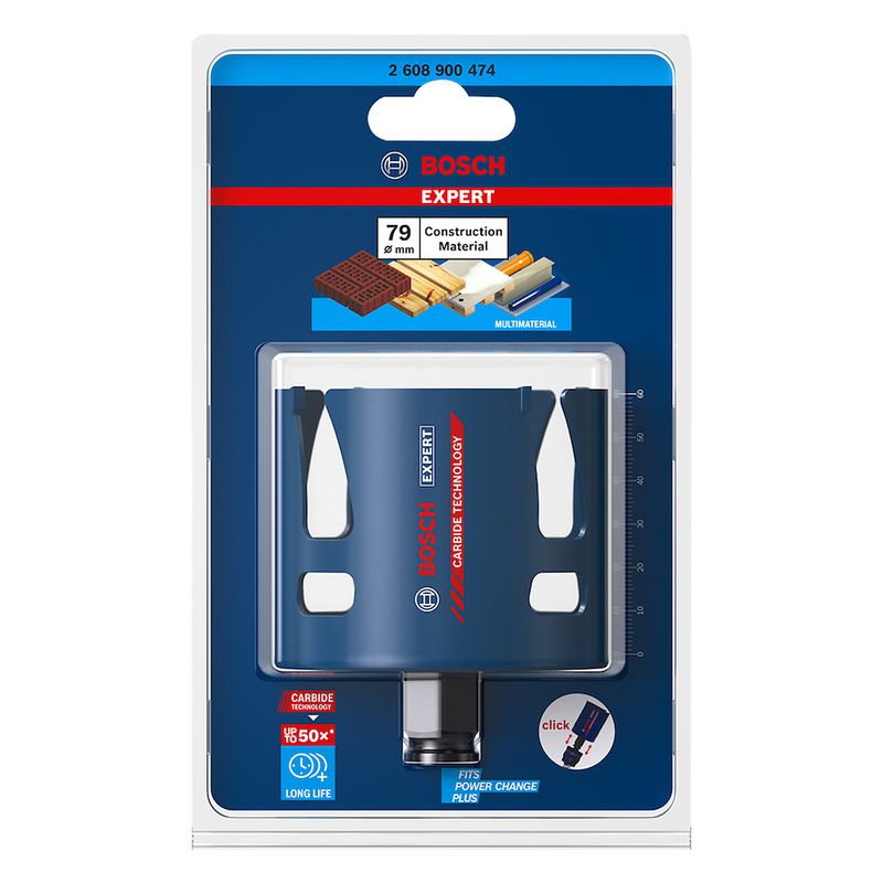 Serra copo Bosch EXPERT Construction Material 79 mm, 3 1/8''