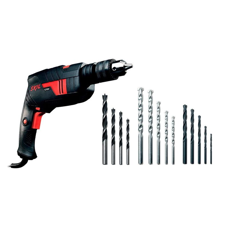 Furadeira de Impacto Skil 6555 570W, com 14 Brocas