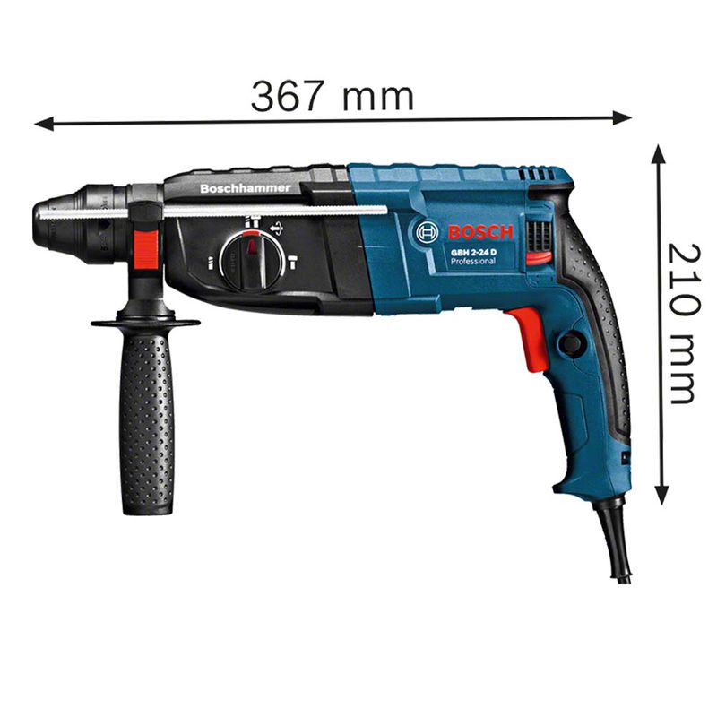 Martelete Perfurador Bosch GBH 2-24 D 820W em maleta