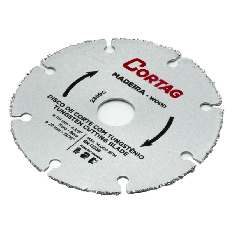 Disco de Corte Com Tungstênio 110mm (61346) - Cortag