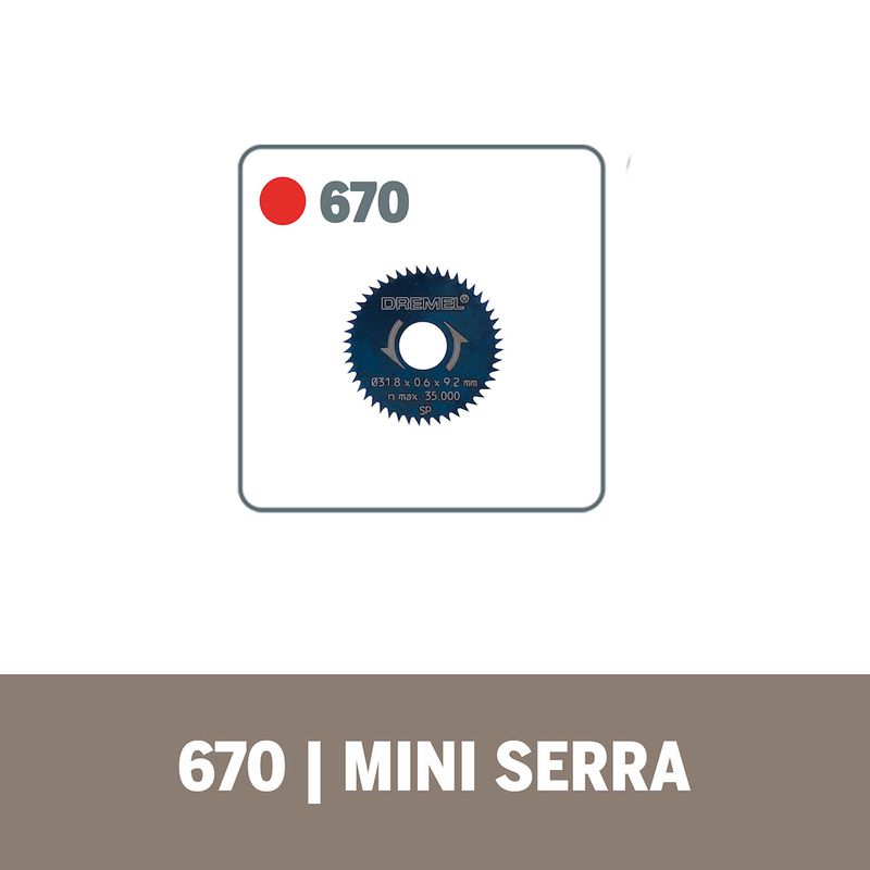 Acoplamento de Minisserra 670 - Dremel