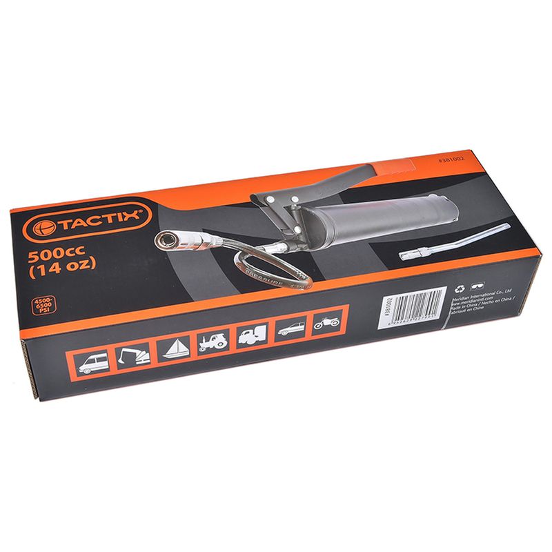 Bomba Para Graxa Manual Com Bico Flexível 500g (381002) - Tactix