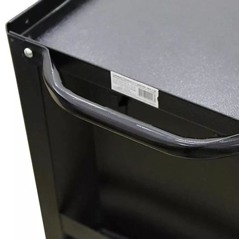 Carrinho de Ferramentas com 01 Gaveta C-07 Todo Preto - FERCAR