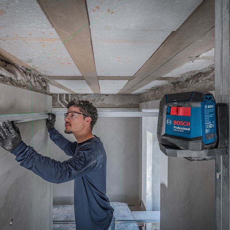 Nível a Laser Verde Com Suporte Giratório 12M (GLL 12-22 G) - Bosch