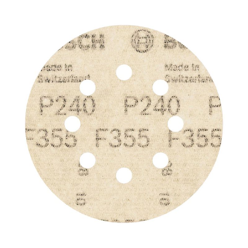 Disco de Lixa Com Velcro 125mm - GR. 240 Com 5 Peças (2608605119) - Bosch