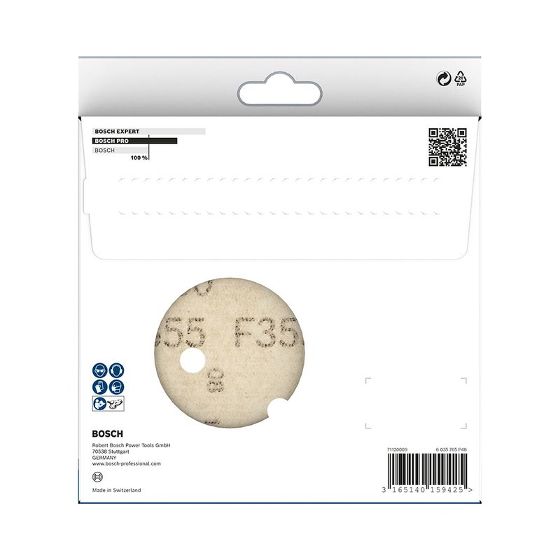 Disco de Lixa Com Velcro 150mm - GR. 80 Com 5 Peças (2608605124) - Bosch