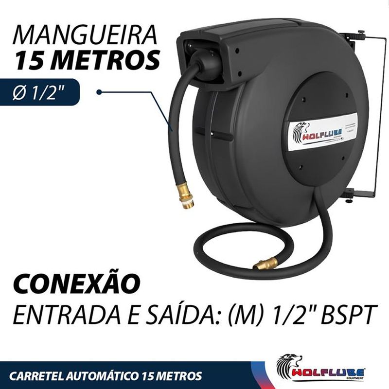 Carretel Automático Blindado Com Mangueira (3011) - Lupus