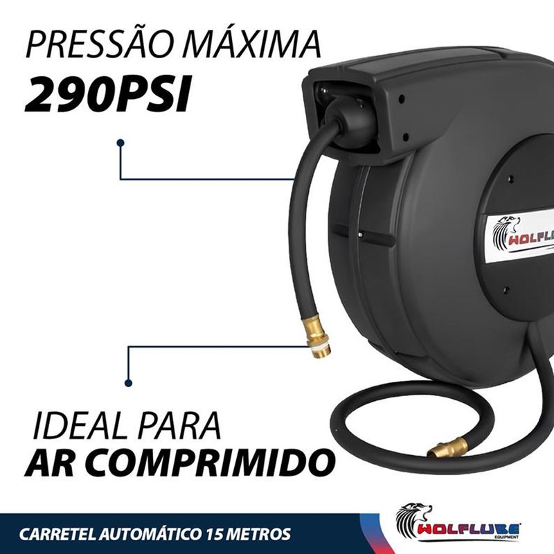 Carretel Automático Blindado Com Mangueira (3011) - Lupus