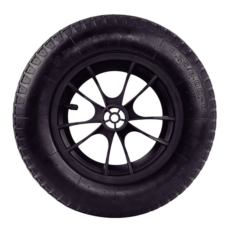 Pneu Com Câmara 3.25/8'' Com Roda e Bucha Plástica Para Carrinho de Mão (77741/011) - Tramontina