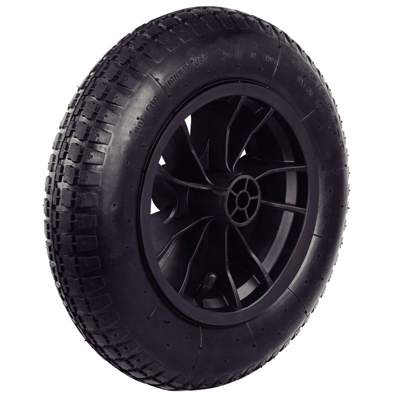 Pneu Com Câmara 3.25/8'' Com Roda e Bucha Plástica Para Carrinho de Mão (77741/011) - Tramontina