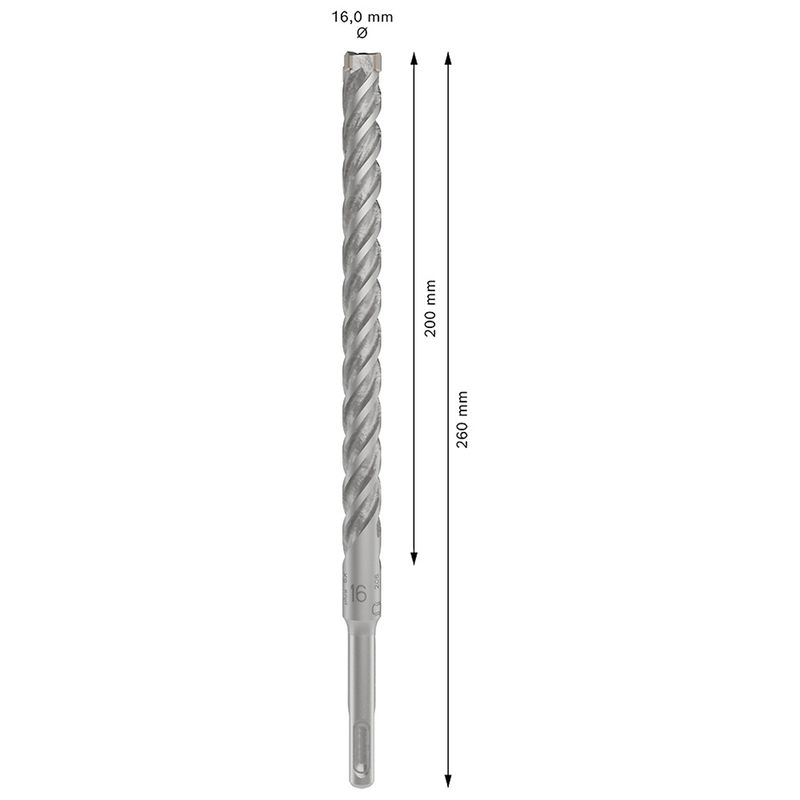 Broca Para Concreto SDS Plus -5X 16x200x260mm (2608833826) - Bosch
