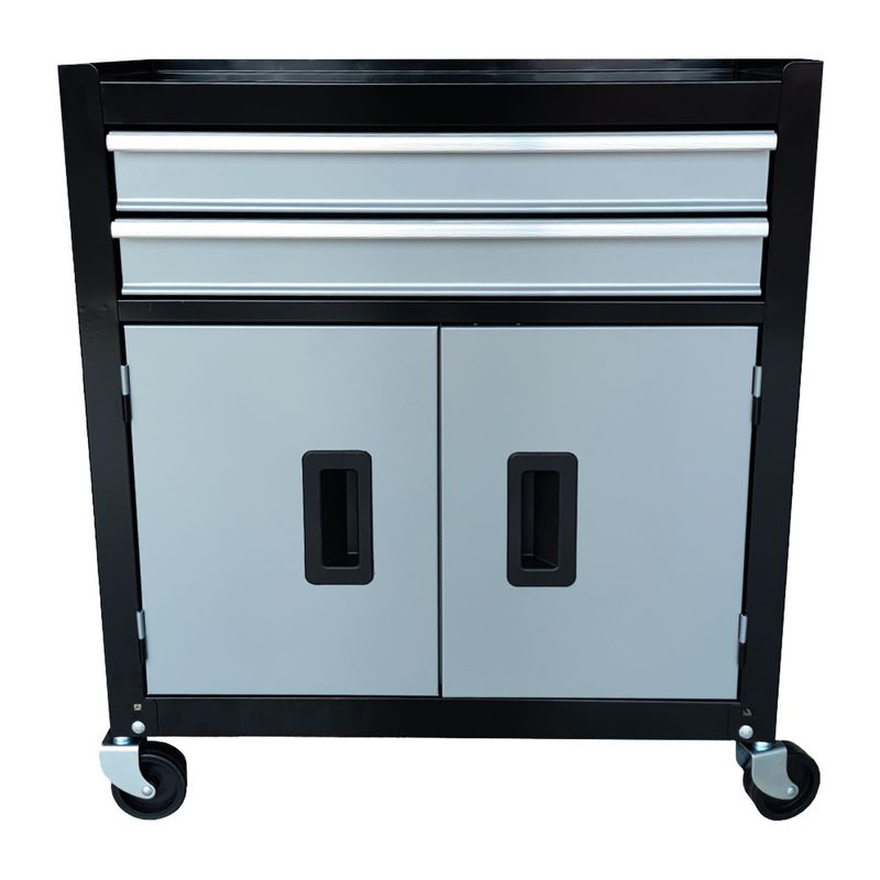 Carrinho Gabinete Fechado Para Ferramentas Com 6 Gavetas Preto e Cinza (O326424) - Onsite