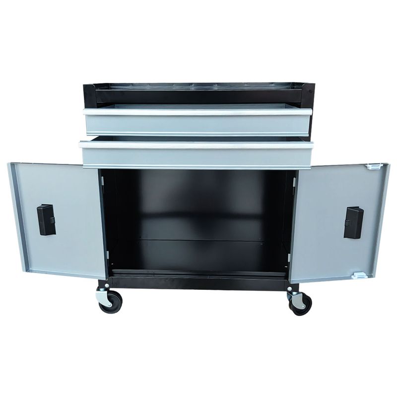 Carrinho Gabinete Fechado Para Ferramentas Com 6 Gavetas Preto e Cinza (O326424) - Onsite