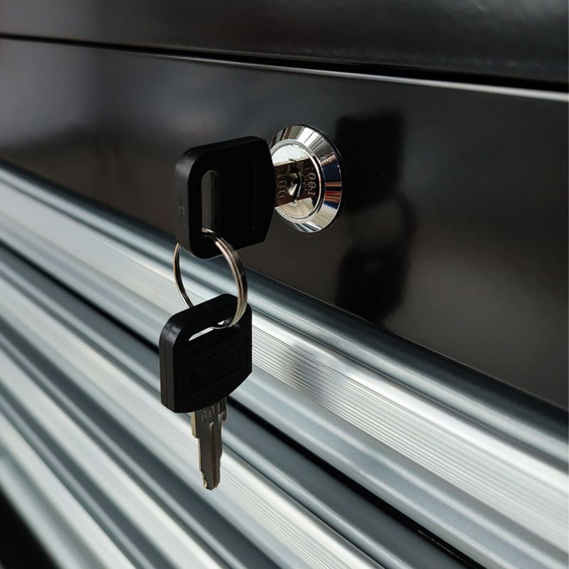 Carrinho Gabinete Fechado Para Ferramentas Com 6 Gavetas Preto e Cinza (O326424) - Onsite