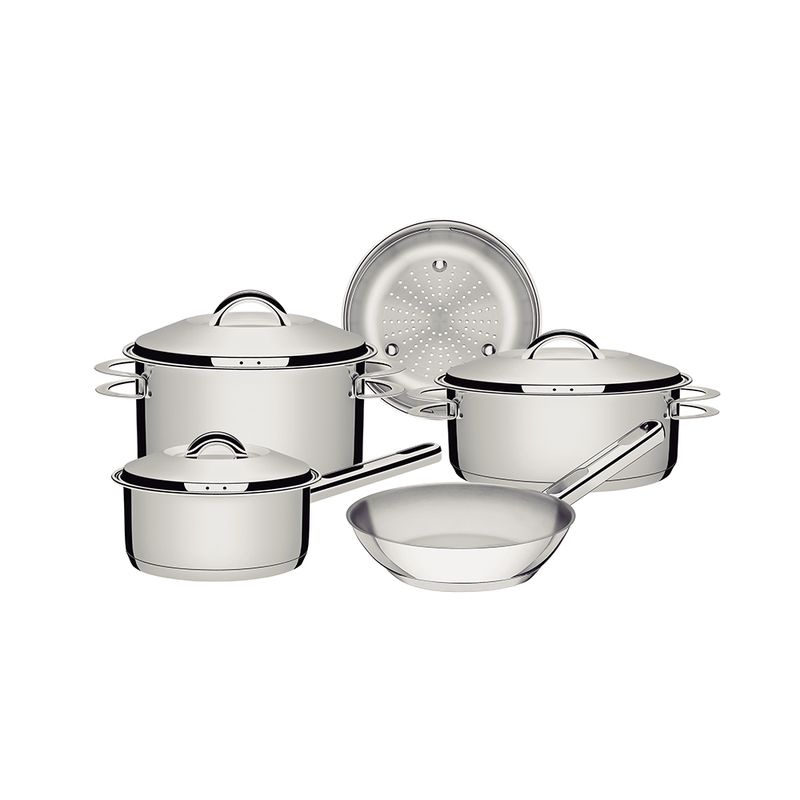 Jogo de Panelas Solar em Inox Com Fundo Triplo 5 Peças (65510/780) - Tramontina