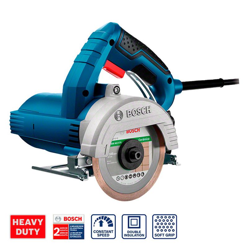 Serra Mármore Bosch GDC 151 TITAN 1500W disco, kit e maleta