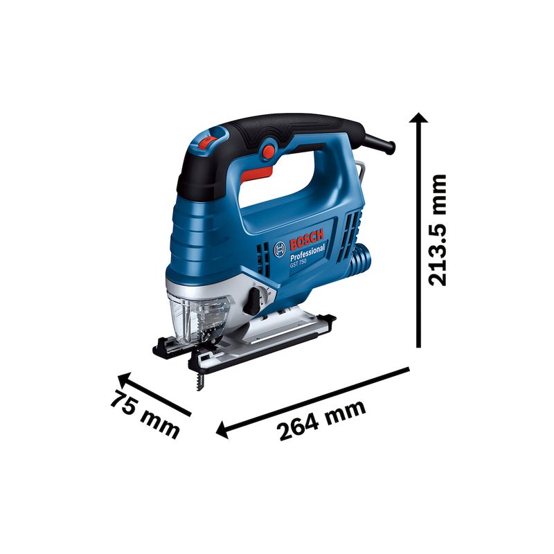 Serra tico tico Bosch GST 750 + 1 lâmina