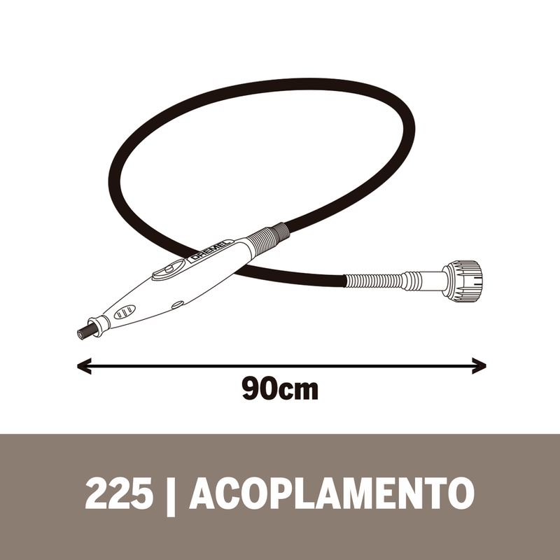 Eixo Flexível Para Detalhes Modelo 225 - Dremel 
