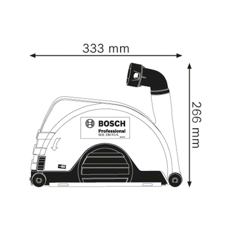 Sistema de Aspiração de Pó GDE 230 FC-S para Esmerilhadeiras de 9'' Bosch 