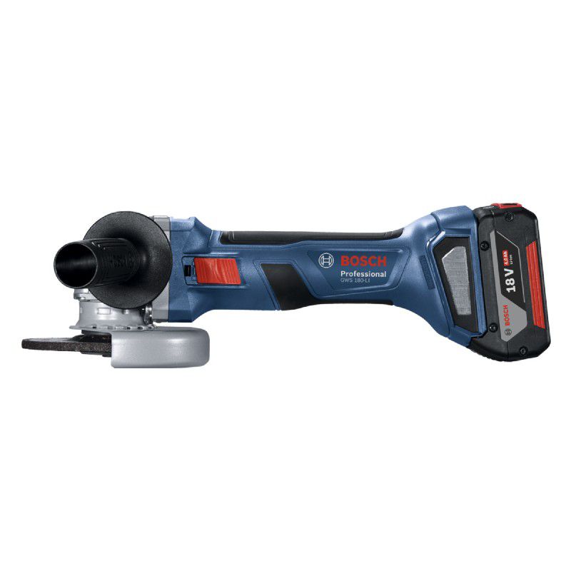 Esmerilhadeira à bateria Bosch GWS 180-LI Brushless 18V 2 baterias