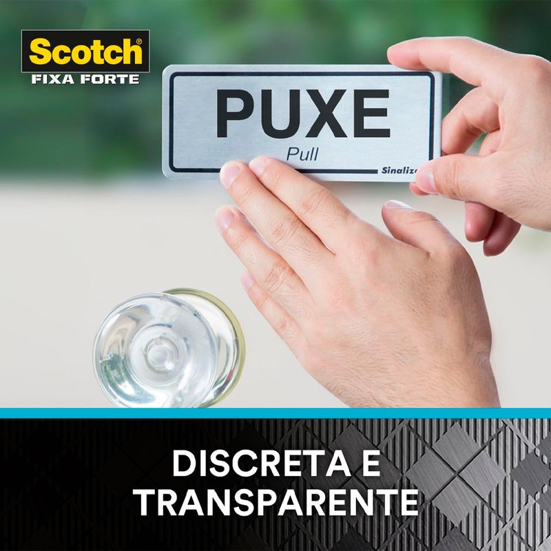 Fita Dupla Face Scoth Fixa Forte Transparente 24mm x 2m (HB004420194) - 3M