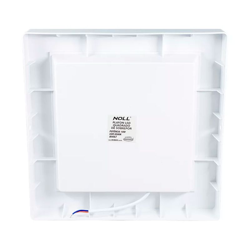 Kit Plafon LED Quadrado de Sobrepor 18W - 4000K Com 5 Unidades (520,0054) - Noll LED