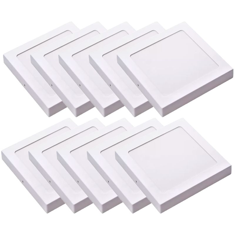 Kit Plafon LED Quadrado de Sobrepor 24W - 4000K Com 10 Unidades (520,0056) - Noll LED