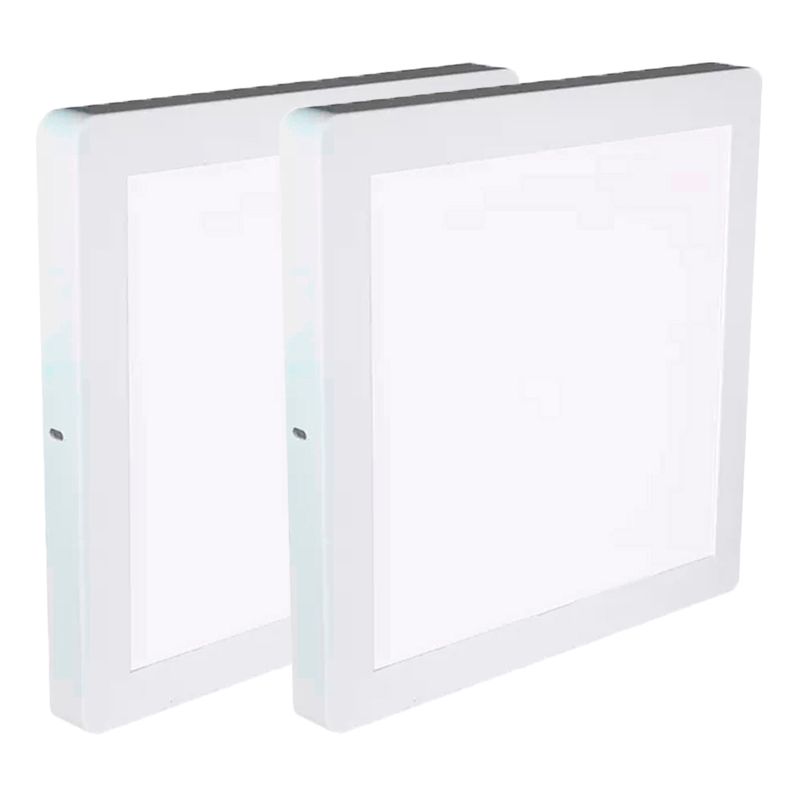 Kit Plafon LED Quadrado de Sobrepor 24W - 6500K Com 2 Unidades (520,0015) - Noll LED