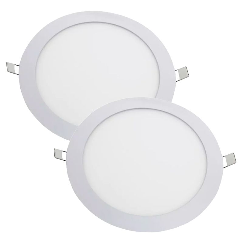 Kit Plafon LED Redondo de Embutir 18W - 4000K Com 2 Unidades (520,0042) - Noll LED