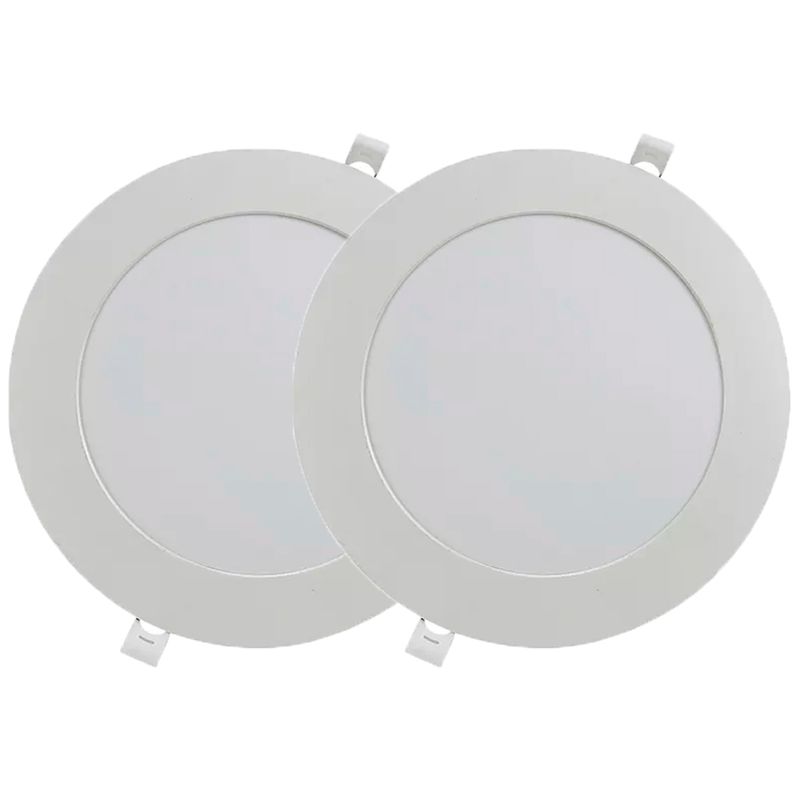 Kit Plafon LED Redondo de Embutir 18W - 6500K Com 2 Unidades (520,0008) - Noll LED