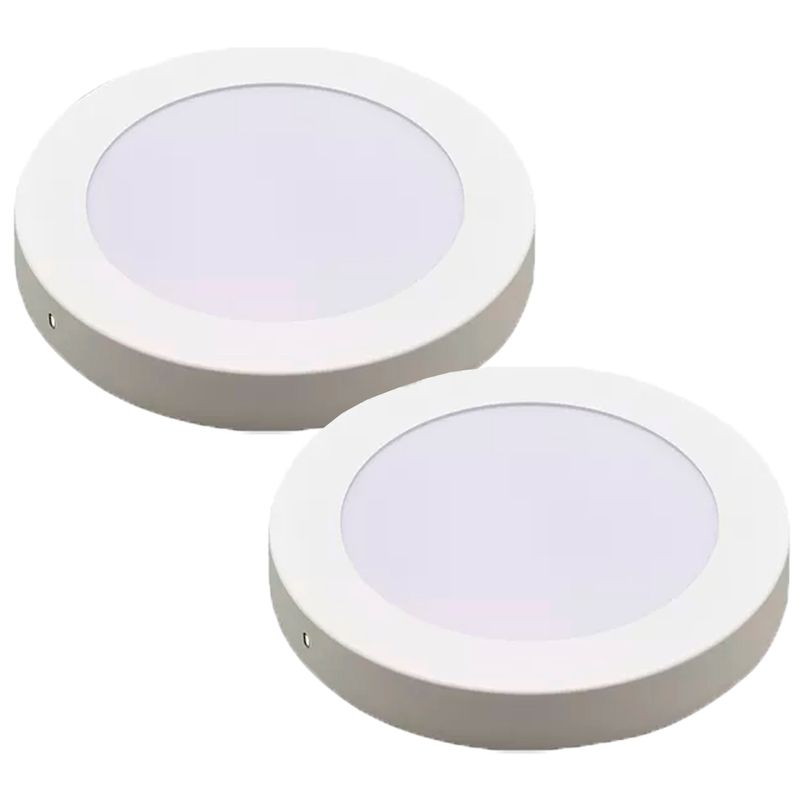 Kit Plafon LED Redondo de Sobrepor 24W - 6500K Com 2 Unidades (520,0013) - Noll LED