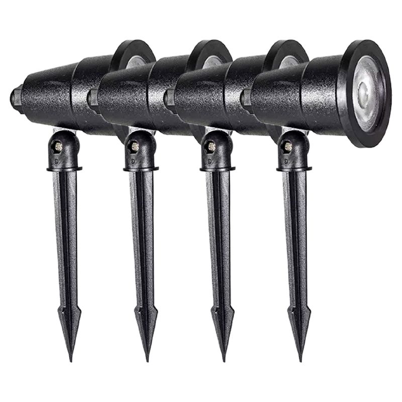 Kit Luminária Tipo Espeto Para Jardim Verde 5W - 6500K Com 4 Unidades (518,0007) - Noll LED