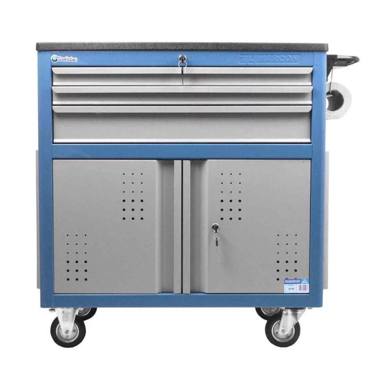 Carrinho Para Ferramentas 3 Gavetas e Porta Inferior (CR-58) - Marcon