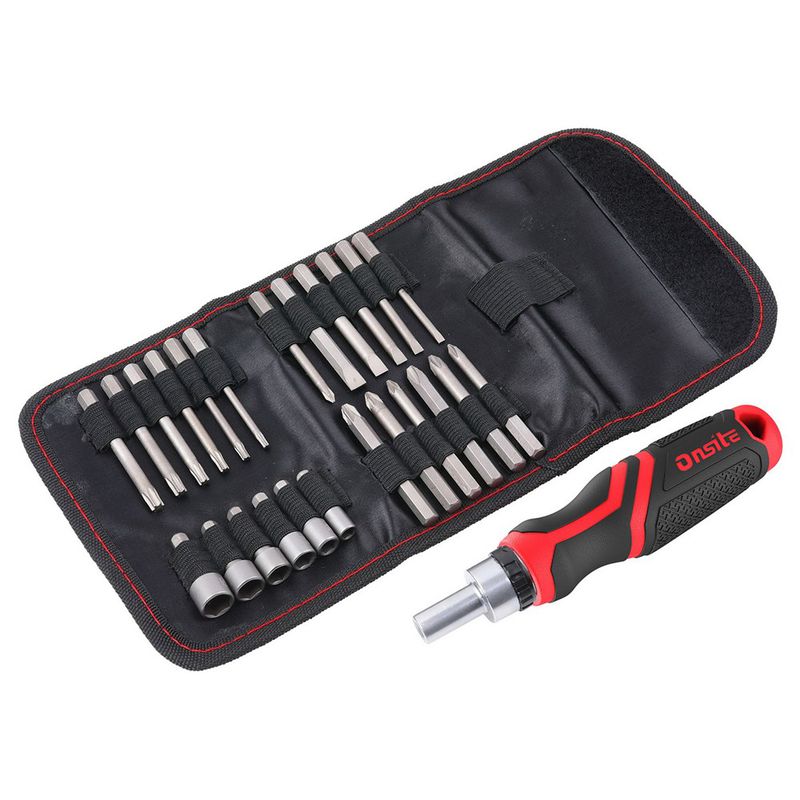 Jogo de Bits 1/4'' Com Catraca 26 Peças (702484) - Onsite