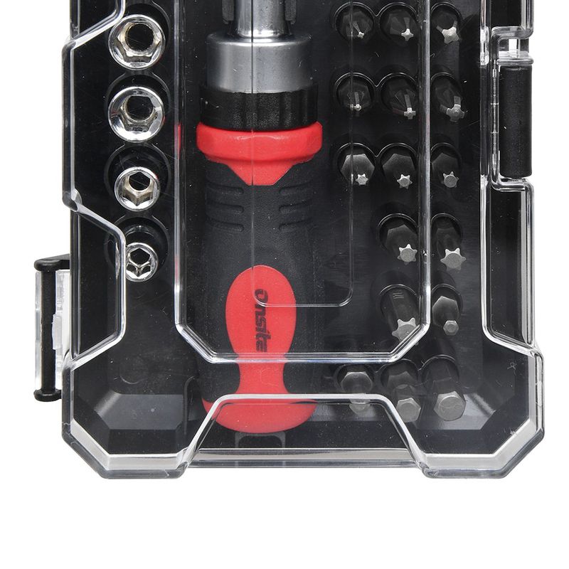 Jogo de Bits e Soquetes Com Catraca 1/4'' Com 27 Peças (790138) - Onsite