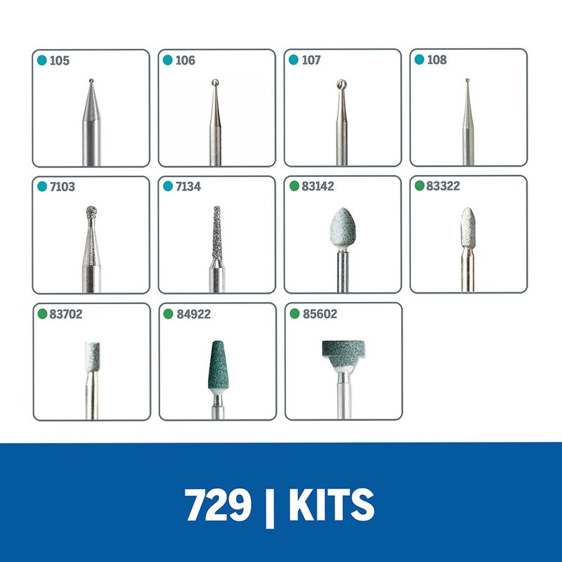 Kit de Acessórios Para Esculpir e Gravar 11 Peças (26150729AB) - Dremel